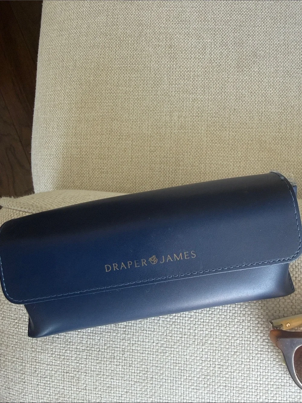 Draper James Tortoiseshell Cat-Eye Sunglasses with Navy Case